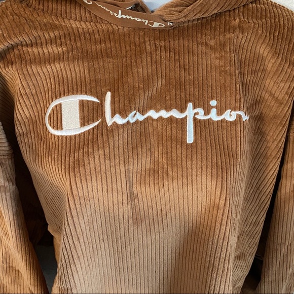 Champion Corduroy Cropped Hoodie XXL - Picture 4 of 6